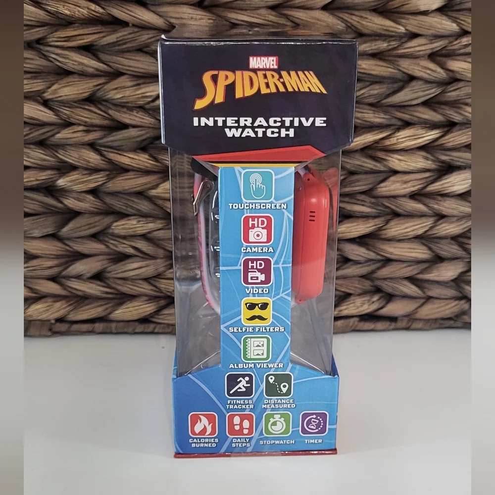 Marvel Spiderman NIB Kids Red Touch Screen Interactive Smart Watch 42mm Ages 6+